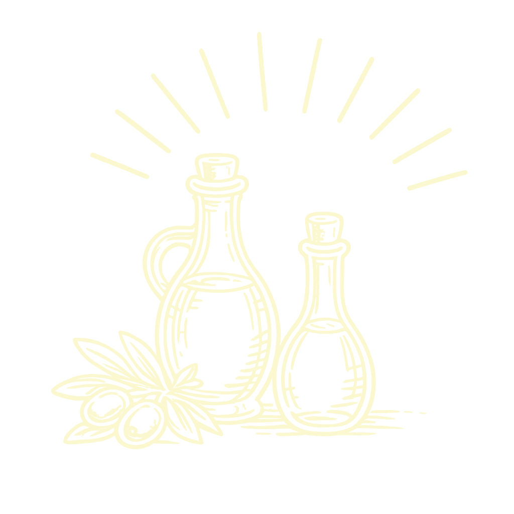 Illustration de bouteilles d’huile d’olive et vinaigre artisanal de Provence à Aups